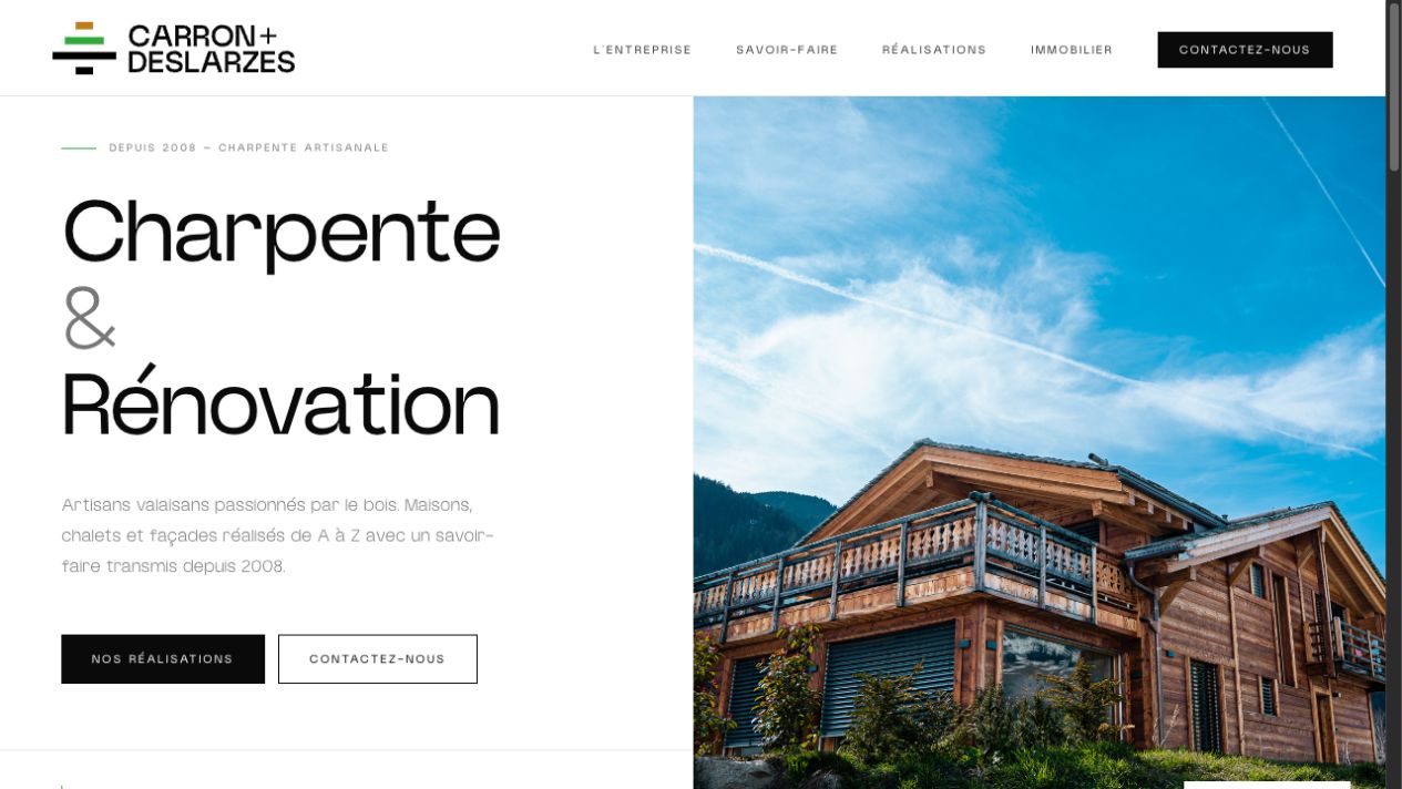 Aperçu du site sélectionné